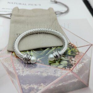 David Yurman 7mm pearl bracelet M